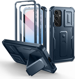 Θωρακισμένη θήκη για Samsung Galaxy S24 FE, Dexnor Full Body (Two Frames), σκούρο μπλε