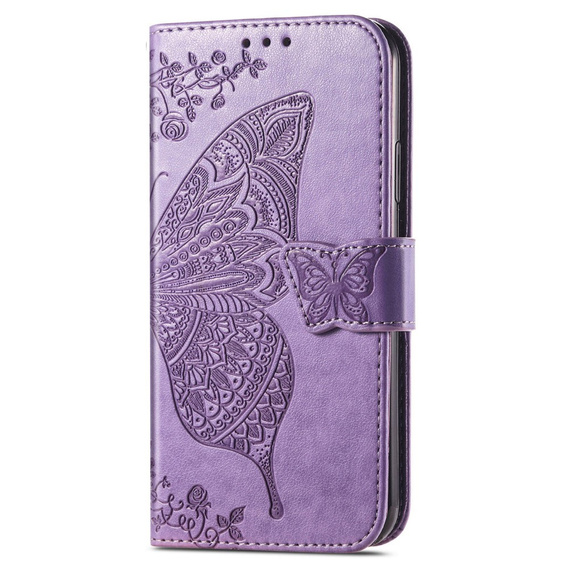 Θήκη με πτερύγιο για Samsung Galaxy S25 FE, Butterfly, μωβ