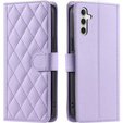 θήκη πτερύγιο για Samsung Galaxy A16, Rhombus Crossbody Leather, μωβ