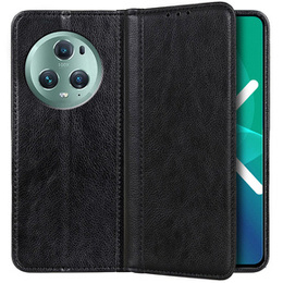 Θήκη για Honor Magic 5 Pro 5G, Wallet Litchi Leather, μαύρη