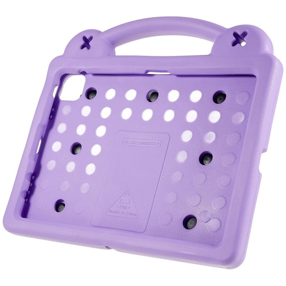 Παιδική θήκη για Apple iPad Air 11" 6 gen. 2024, Cute Patterns, με βάση, μωβ