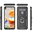 θωρακισμένη θήκη για LG K61, Nox Case Ring, μαύρη