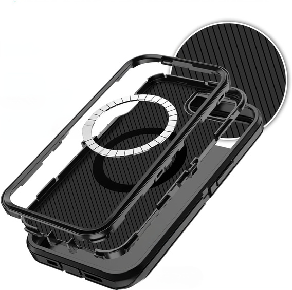 Θήκη με πλαίσιο για iPhone 16E, για MagSafe, μαύρη