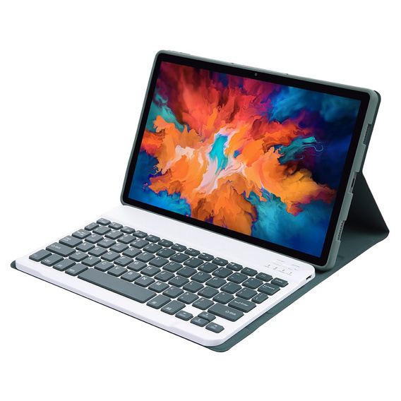 Θήκη + πληκτρολόγιο Lenovo Tab P11 J606F / P11 5G J607Z, σκούρα πράσινη