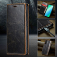 Θήκη με πτερύγιο για Samsung Galaxy S23, ERBORD Waxy Wallet, καφέ