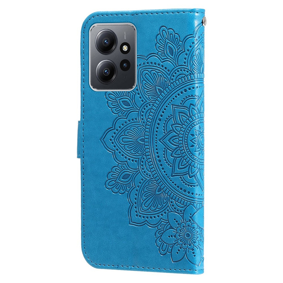 Θήκη με πτερύγιο για Xiaomi Redmi Note 12 4G, Mandala Flower, μπλε