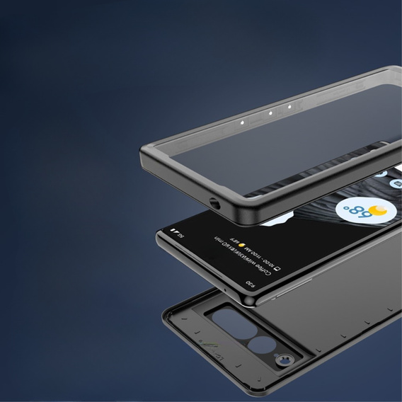 Αδιάβροχη θήκη IP68 για Google Pixel 7 Pro, Redpepper, μαύρη