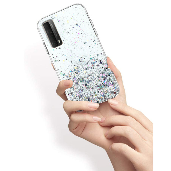 Θήκη για Huawei P Smart 2021/Y7A, Glittery, διαφανής