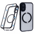 Μαγνητική θήκη MagSafe Dual Glass για iPhone 16, μαύρη