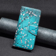 Θήκη με πτερύγιο για Xiaomi Redmi Note 12 Pro 5G / POCO X5 Pro 5G, Wallet, Sakura, μπλε