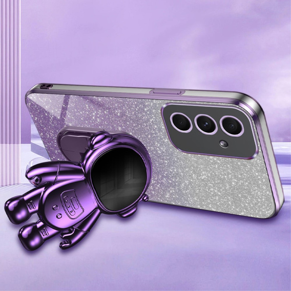Θήκη για το Samsung Galaxy A55 5G, Glitter Astronaut, μωβ