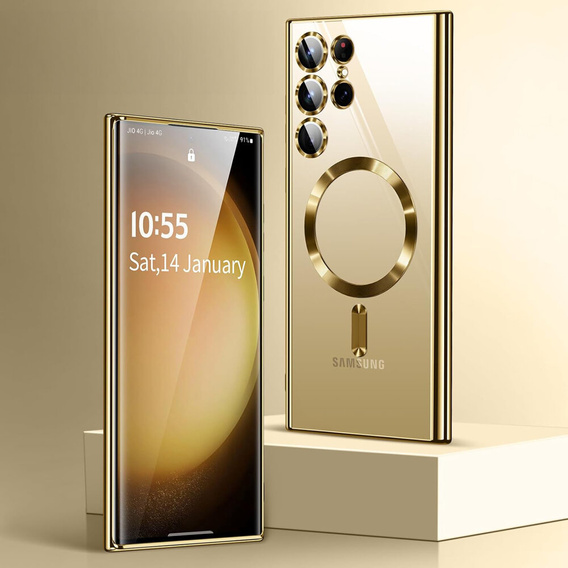 Θήκη για Samsung Galaxy S23 Ultra, MagSafe Hybrid, χρυσή