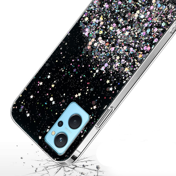 Θήκη για Realme 9i / Oppo A96, Glittery, μαύρη