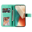 Θήκη με πτερύγιο για Xiaomi Redmi Note 13 5G, Mandala, πράσινη