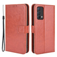 Θήκη με πτερύγιο για Realme GT Master, Crazy Horse Wallet, καφέ