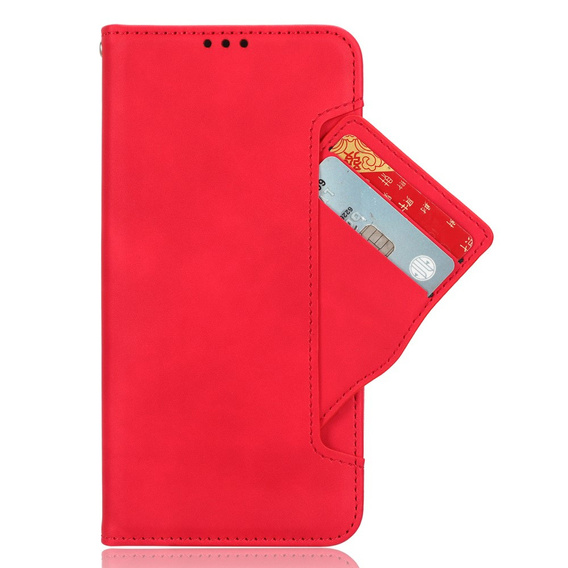 Θήκη με πτερύγιο για T Phone 3 5G, Card Slot, κόκκινη