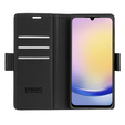 Θήκη για Samsung Galaxy A25 5G, ERBORD Glossy Litchi, πορτοφόλι με πτερύγιο, μαύρη