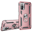 θωρακισμένη θήκη για Xiaomi Redmi Note 10 Pro, Nox Case Ring, ροζ rose gold