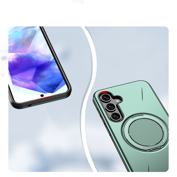 Θήκη με βάση για MagSafe για Samsung Galaxy A57 5G, πράσινη