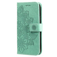 Θήκη με πτερύγιο για Xiaomi Redmi Note 13 5G, Mandala, πράσινη