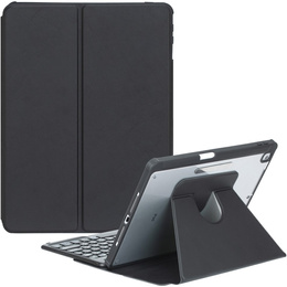 Θήκη πληκτρολογίου για iPad 11" 2025 A16 (11 gen.) / iPad 10.9" 2022 (10 gen.), Rotary 360° Leather, μαύρη