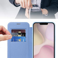 Θήκη με πτερύγιο για iPhone 16E, RFID Wallet MagSafe CamShield, μπλε