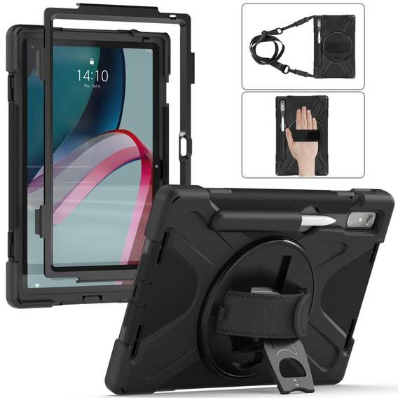 Θωρακισμένη θήκη για Lenovo Tab P11 Pro Gen 2 TB132FU TB132XU 11.2", προστατευτική 360 με χώρο για γραφίδα, μαύρη