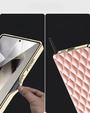 Θήκη για Samsung Galaxy S25 Ultra, Leather Rhombus, ροζ