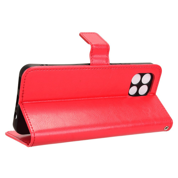 Θήκη με πτερύγιο για T Phone 2 5G, Crazy Horse Wallet, κόκκινη
