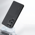 θήκη BENKS Kevlar για Samsung Galaxy S25 Ultra, για MagSafe, Carbon Fiber, μαύρη