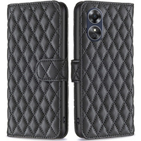 Θήκη με πτερύγιο για Oppo A17, Wallet, BINFEN COLOR, μαύρη