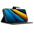 Θήκη με πτερύγιο για Xiaomi Poco X6 5G, Butterfly, μαύρη