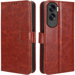 Θήκη με πτερύγιο για Honor 90 Lite 5G, Crazy Horse Wallet, καφέ