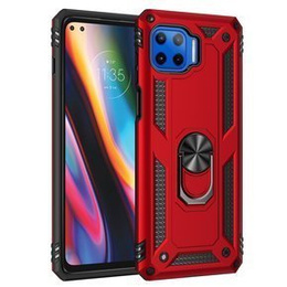 θωρακισμένη θήκη για Motorola Moto G 5G Plus, Nox Case Ring, κόκκινη
