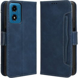 Θήκη με πτερύγιο για Motorola Moto E14, Card Slot, σκούρο μπλε