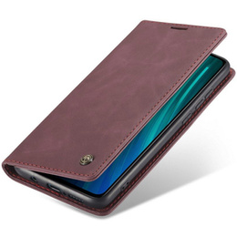 θήκη CASEME για Xiaomi Redmi Note 8 Pro, Leather Wallet Case, κόκκινη