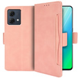Θήκη με πτερύγιο για Motorola Moto G84 5G, Card Slot, ροζ