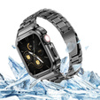 Ατσάλινο βραχιόλι με θήκη για Apple Watch 7/8/9 45MM, Γκρι