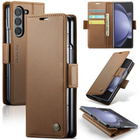 CASEME flip case για Samsung Galaxy Z Fold6 5G, Litchi Wallet, καφέ