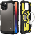 θήκη Spigen για iPhone 16 Pro Max, Tough Armor Mag Mag MagSafe, γκρι + μετριασμένο γυαλί 9H