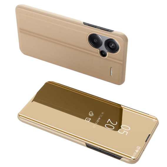 Θήκη για Xiaomi Redmi Note 13 Pro+, Clear View, χρυσή