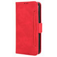 Θήκη με πτερύγιο για Samsung Galaxy A55 5G, Card Slot, κόκκινη