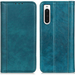 Θήκη για Sony Xperia 10 V, Wallet Litchi Leather, πράσινη