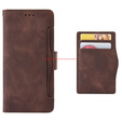 Θήκη με πτερύγιο για Honor Magic 7 Pro, Card Slot, καφέ