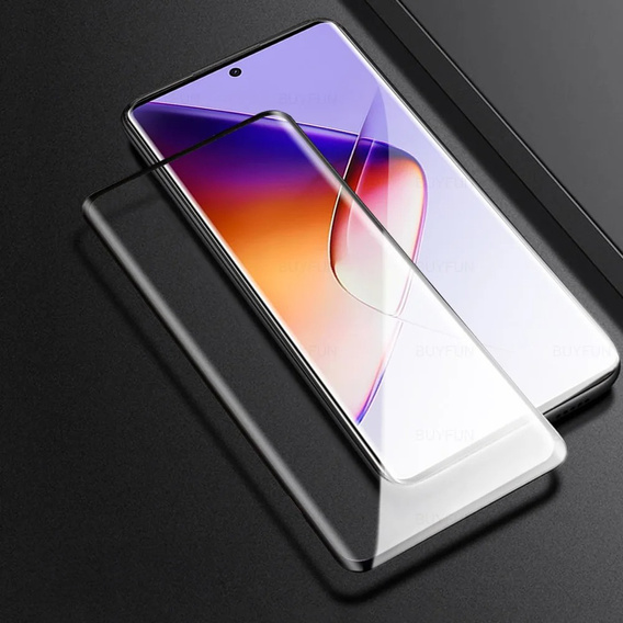Μετριασμένο γυαλί 3D για Infinix Note 40 Pro Plus, μαύρο πλαίσιο
