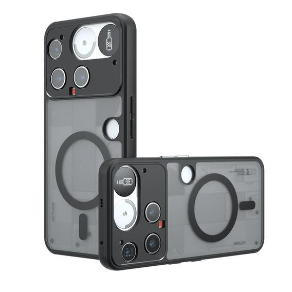 Θήκη για Nothing Phone 3 5G, για MagSafe, ERBORD Μatt Case, μαύρη
