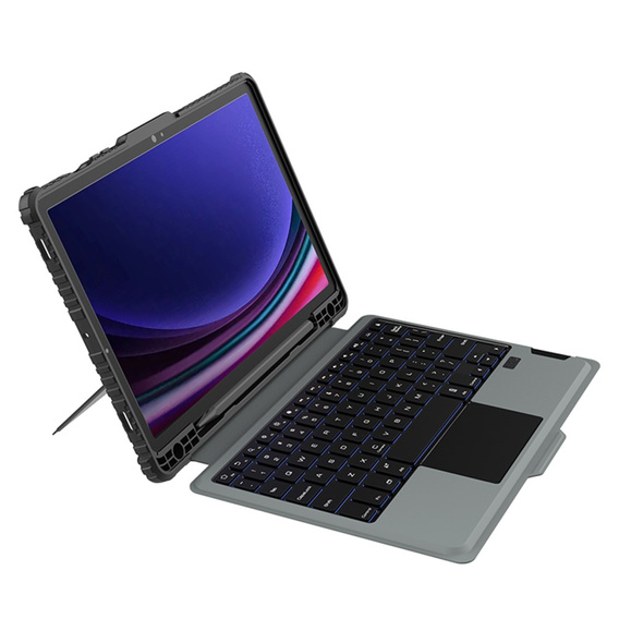 Θήκη + πληκτρολόγιο Galaxy Tab S9, NILLKIN Bumper Pen Slot, μαύρη