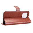 Θήκη με πτερύγιο για Motorola Edge 60 / 60 Fusion, Crazy Horse Wallet, καφέ