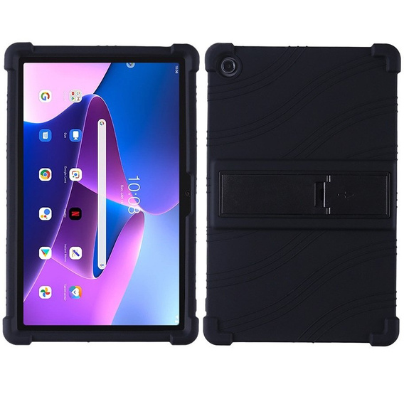 Θήκη σιλικόνης για Lenovo Tab M10 Plus 10.6 Gen 3 TB-125F TB-128F, Impact, θωρακισμένη, μαύρη