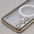 Μαγνητική θήκη MagSafe Dual Glass για Samsung Galaxy S23, χρυσή
